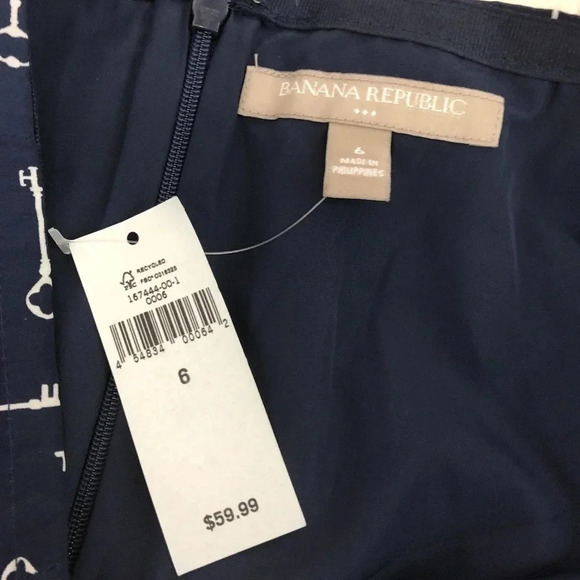Banana Republic Factory Blue Key Print Mini Skirt - Picture 2 of 4
